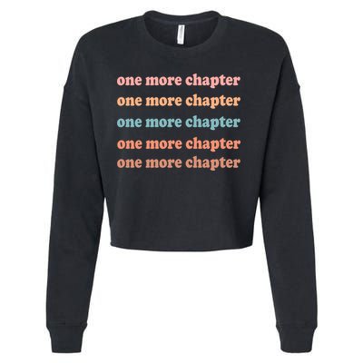 Retro One More Chapter Bookish Funny Cropped Pullover Crew