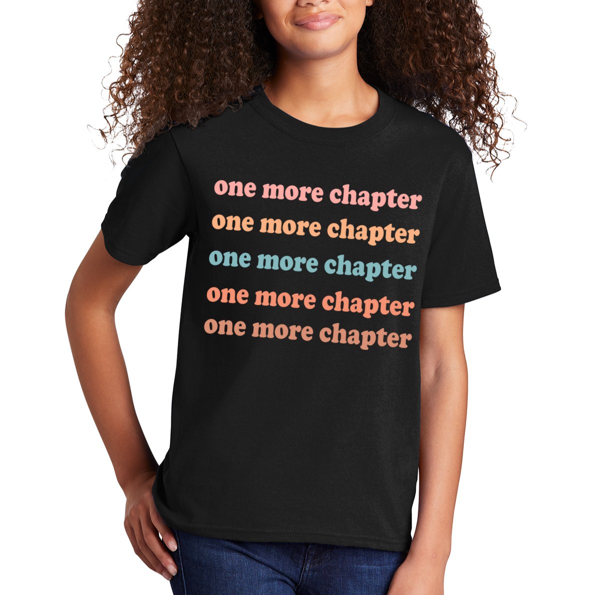 Retro One More Chapter Bookish Funny Kids T-Shirt