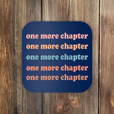 Retro One More Chapter Bookish Funny Coaster