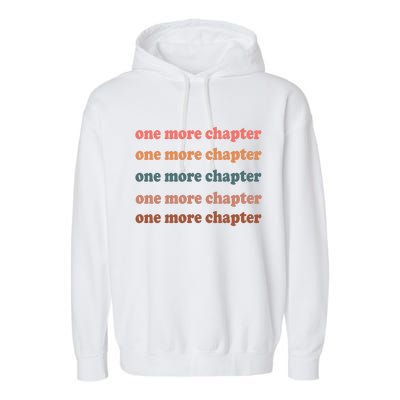 Retro One More Chapter Bookish Funny Garment-Dyed Fleece Hoodie