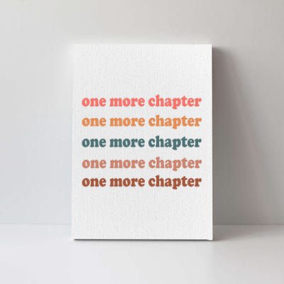 Retro One More Chapter Bookish Funny Canvas