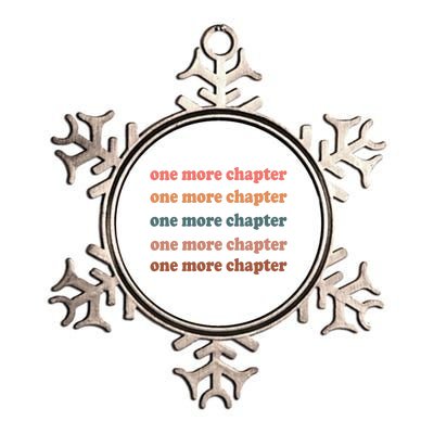 Retro One More Chapter Bookish Funny Metallic Star Ornament