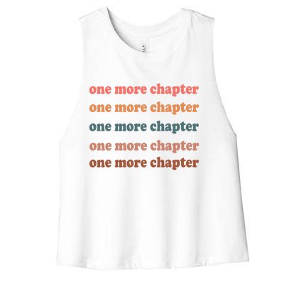 Retro One More Chapter Bookish Funny Women's Racerback Cropped Tank