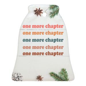 Retro One More Chapter Bookish Funny Ceramic Bell Ornament