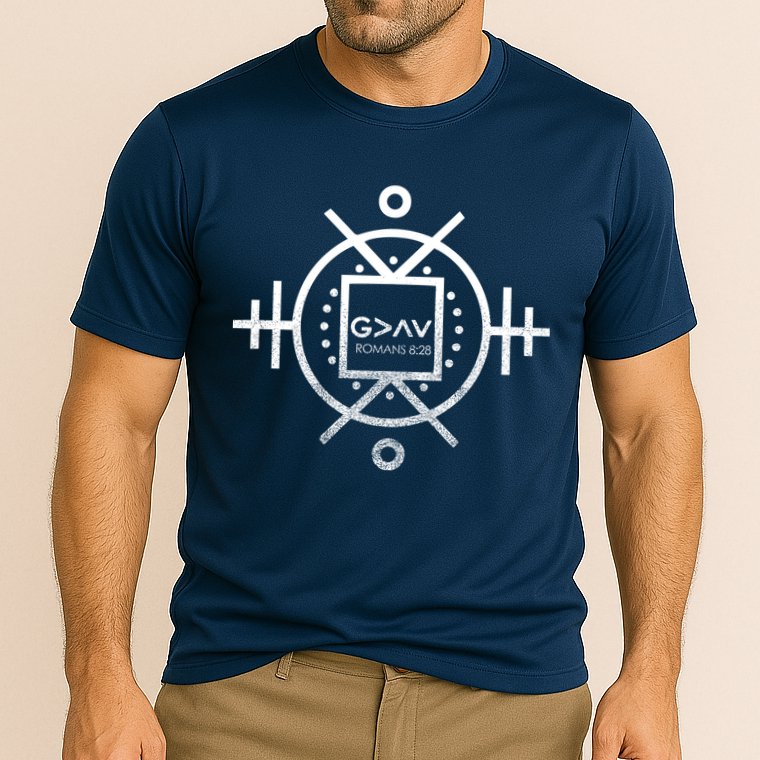 Romans 8:28 Bible Verse Cooling Performance Crew T-Shirt