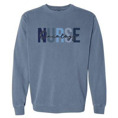 Retro Oncology Nurse Print For Nursing Student Gift Garment-Dyed Sweatshirt