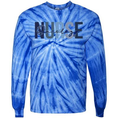 Retro Oncology Nurse Print For Nursing Student Gift Tie-Dye Long Sleeve Shirt