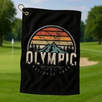 Retro O.L.Y.M.P.I.C National Park Us Vintage Golf Towel