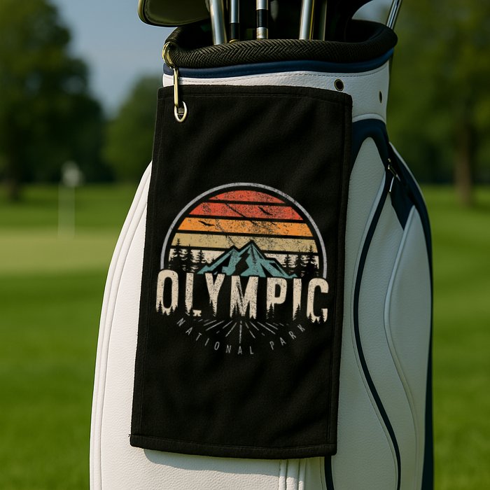Retro O.L.Y.M.P.I.C National Park Us Vintage Golf Towel