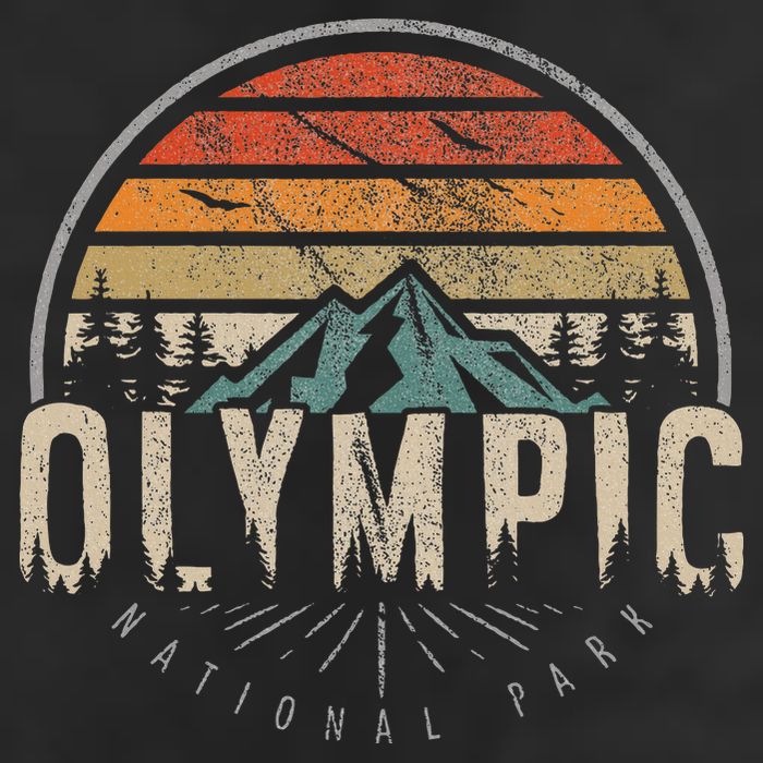 Retro O.L.Y.M.P.I.C National Park Us Vintage Golf Towel