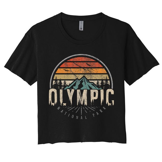 Retro O.L.Y.M.P.I.C National Park Us Vintage Crop Top