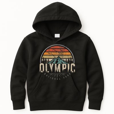 Retro O.L.Y.M.P.I.C National Park Us Vintage Kids Hoodie