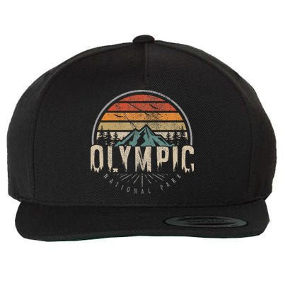Retro O.L.Y.M.P.I.C National Park Us Vintage Wool Snapback Cap