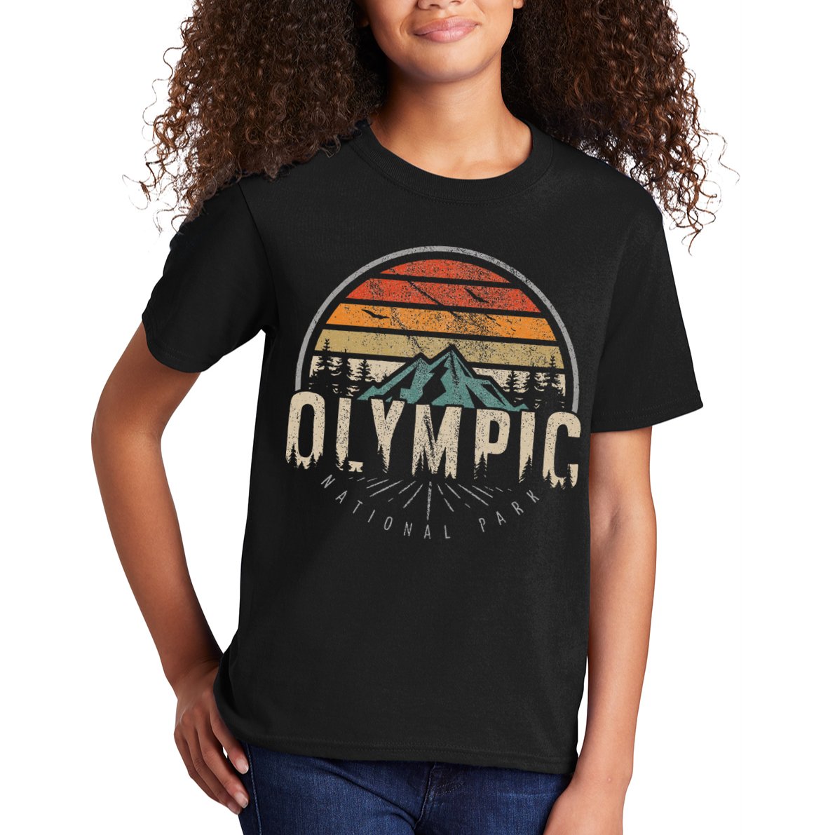 Retro O.L.Y.M.P.I.C National Park Us Vintage Kids T-Shirt