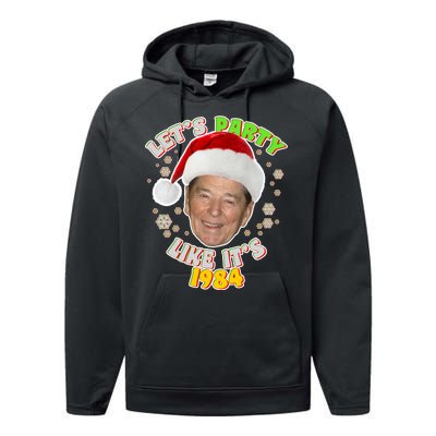 Ronald Reagan Let's Party Like It's 1984 Performance Fleece Hoodie