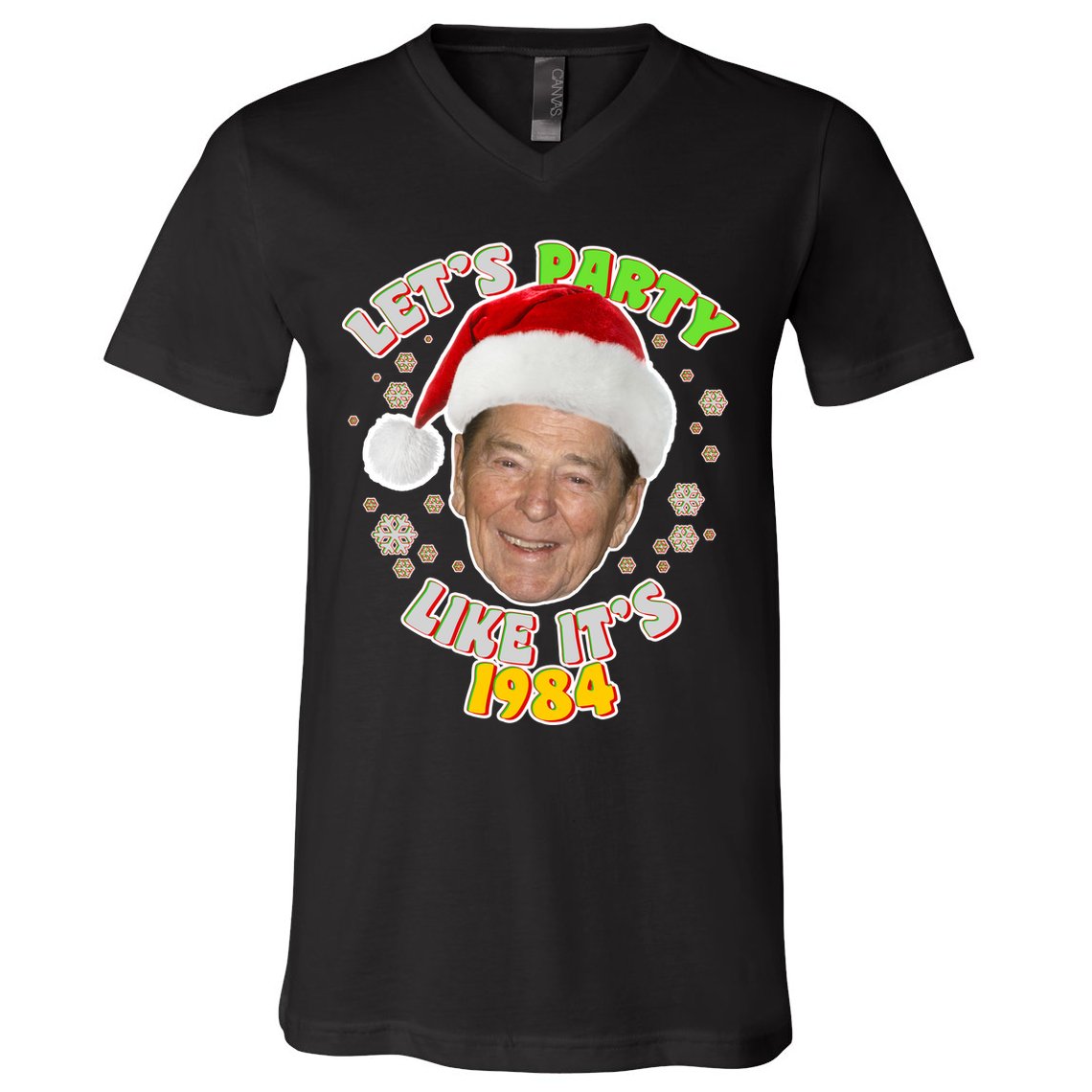 Ronald Reagan Let's Party Like It's 1984 V-Neck T-Shirt