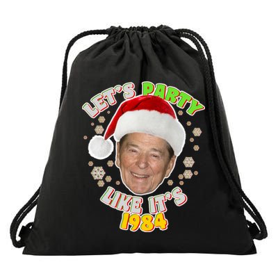 Ronald Reagan Let's Party Like It's 1984 Drawstring Bag