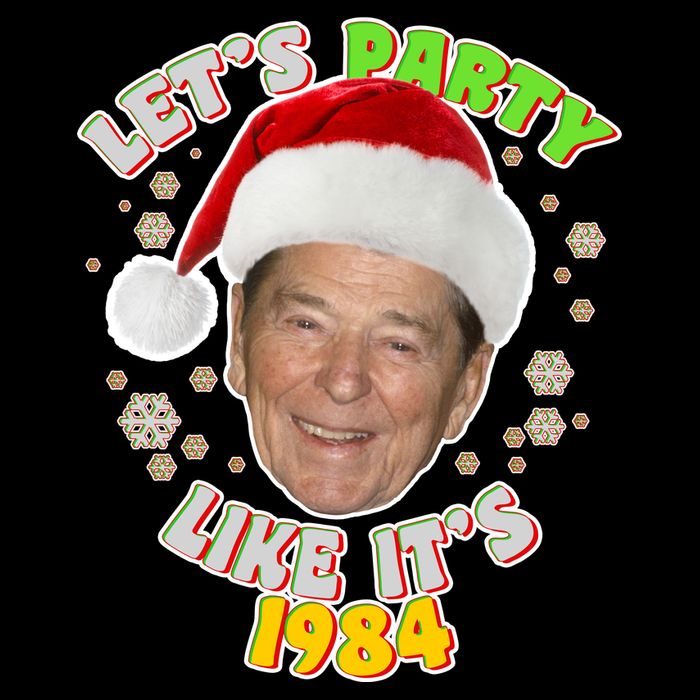 Ronald Reagan Let's Party Like It's 1984 Drawstring Bag