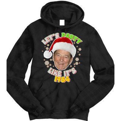 Ronald Reagan Let's Party Like It's 1984 Tie Dye Hoodie