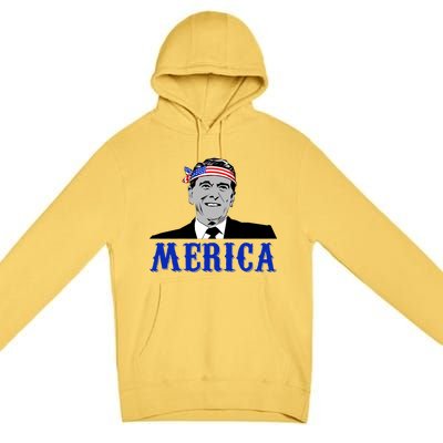 Ronald Reagan Merica Premium Pullover Hoodie