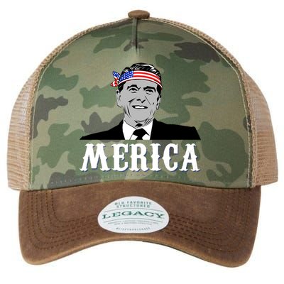 Ronald Reagan Merica Legacy Tie Dye Trucker Hat