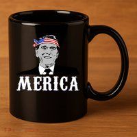 Ronald Reagan Merica 11oz C Handle Ceramic Mug