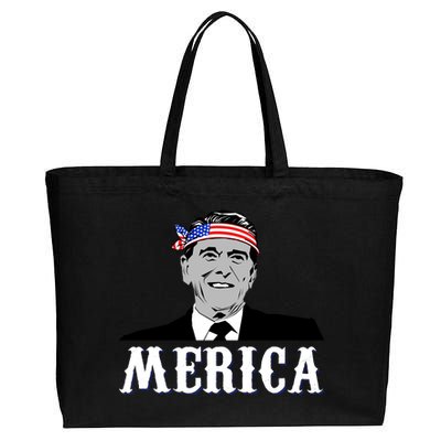 Ronald Reagan Merica Cotton Canvas Jumbo Tote