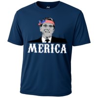 Ronald Reagan Merica Cooling Performance Crew T-Shirt