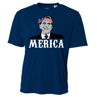 Ronald Reagan Merica Cooling Performance Crew T-Shirt