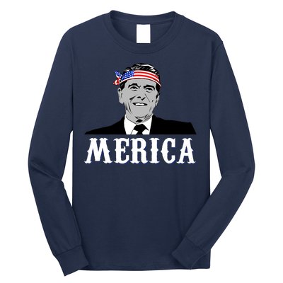 Ronald Reagan Merica Long Sleeve Shirt