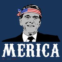 Ronald Reagan Merica Full-Length Apron With Pockets
