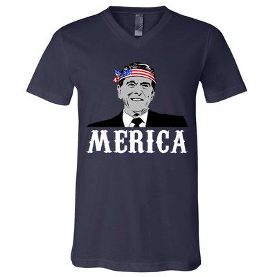 Ronald Reagan Merica V-Neck T-Shirt