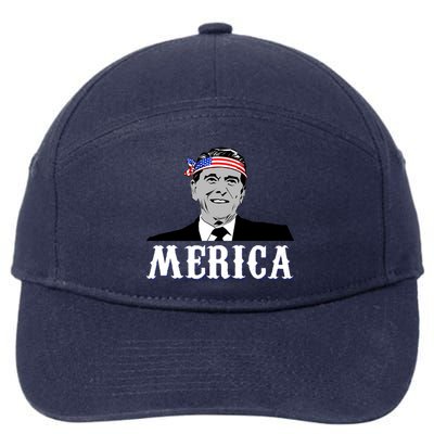 Ronald Reagan Merica 7-Panel Snapback Hat