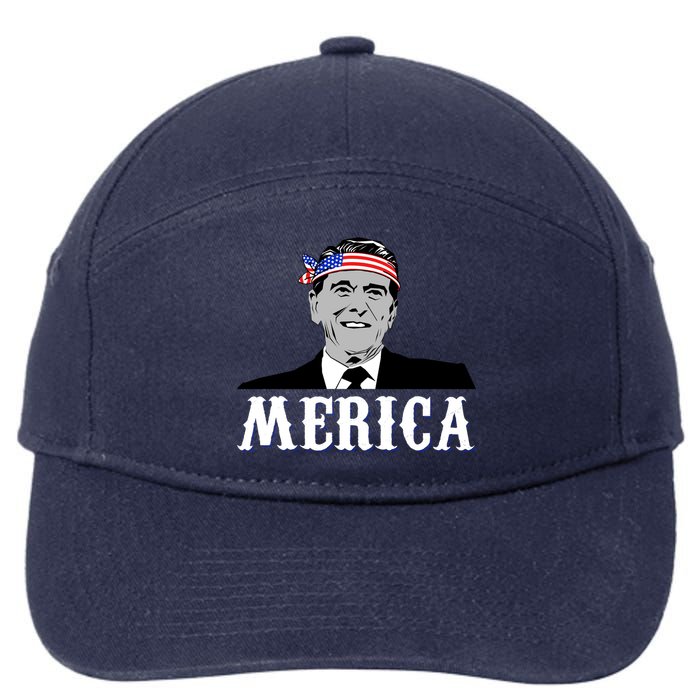 Ronald Reagan Merica 7-Panel Snapback Hat