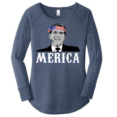 Ronald Reagan Merica Women's Perfect Tri Tunic Long Sleeve Shirt