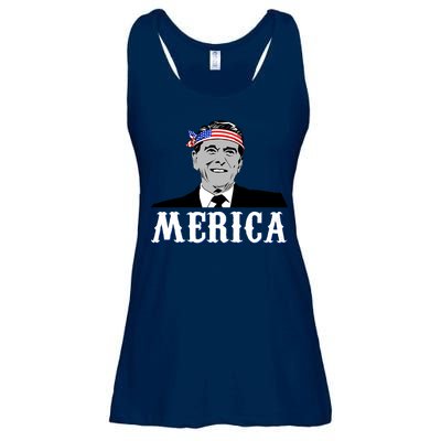 Ronald Reagan Merica Ladies Essential Flowy Tank