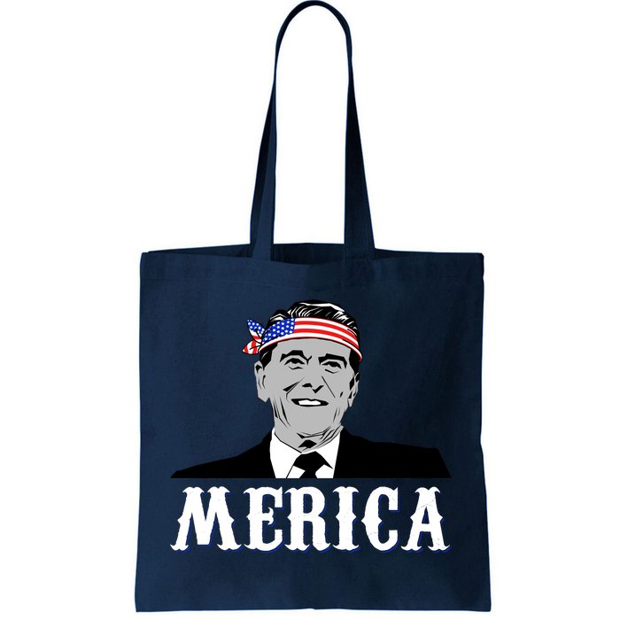 Ronald Reagan Merica Tote Bag