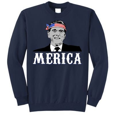 Ronald Reagan Merica Tall Sweatshirt