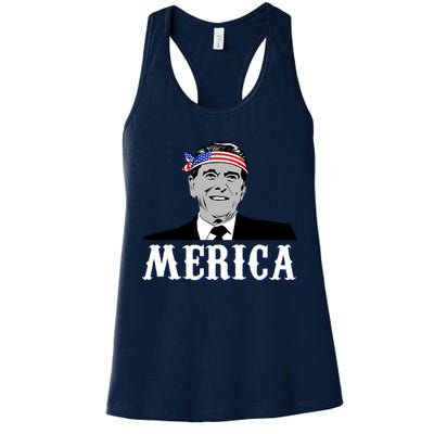 Ronald Reagan Merica Womens Tank Top