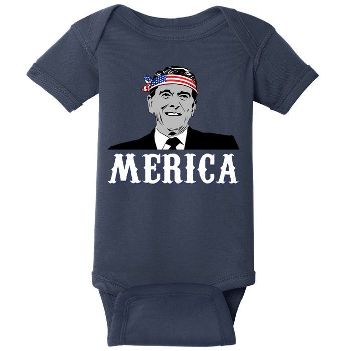 Ronald Reagan Merica Baby Bodysuit