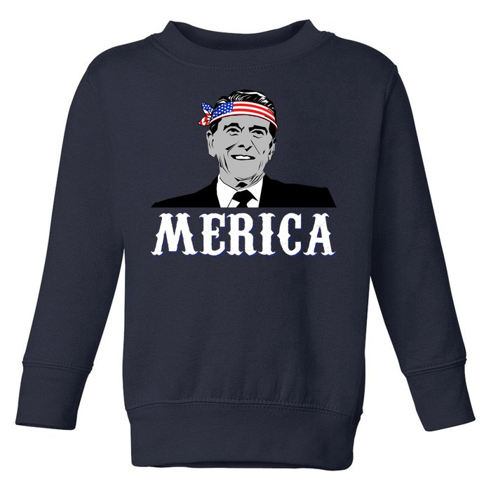 Ronald Reagan Merica Toddler Sweatshirt