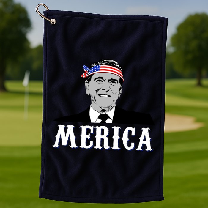 Ronald Reagan Merica Golf Towel