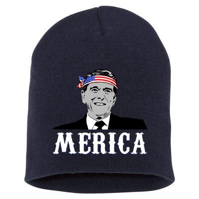 Ronald Reagan Merica Short Acrylic Beanie