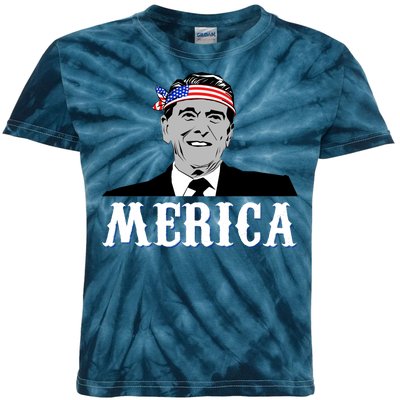 Ronald Reagan Merica Kids Tie-Dye T-Shirt