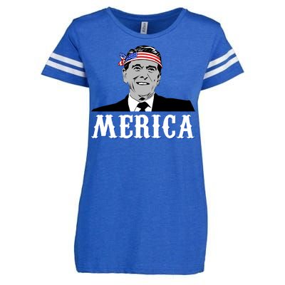 Ronald Reagan Merica Enza Ladies Jersey Football T-Shirt