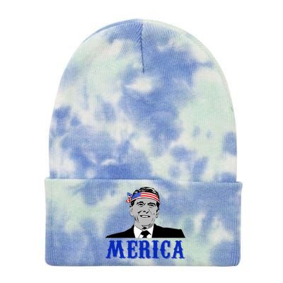 Ronald Reagan Merica Tie Dye 12in Knit Beanie