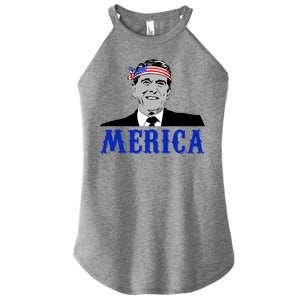 Ronald Reagan Merica Women’s Perfect Tri Rocker Tank