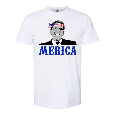 Ronald Reagan Merica Softstyle CVC T-Shirt