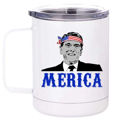 Ronald Reagan Merica 12 oz Stainless Steel Tumbler Cup