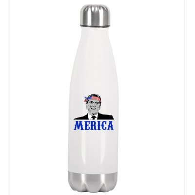 Ronald Reagan Merica Stainless Steel Insulated Water Bottle